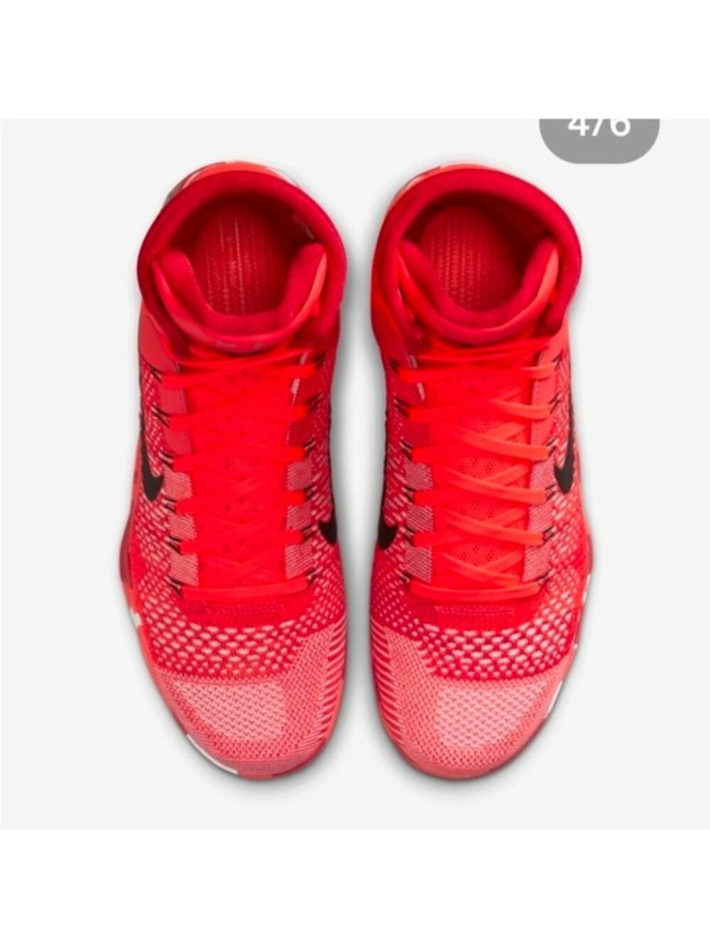 Kobe 9 Elite High Protro Men Size 9 Bright Crimson and Emerald Green 0826 - Picture 4 of 8